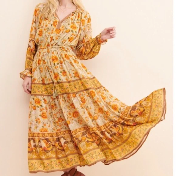 Spell & The Gypsy mermaid pumpkin fall Thanksgiving dress size L - Picture 15 of 15